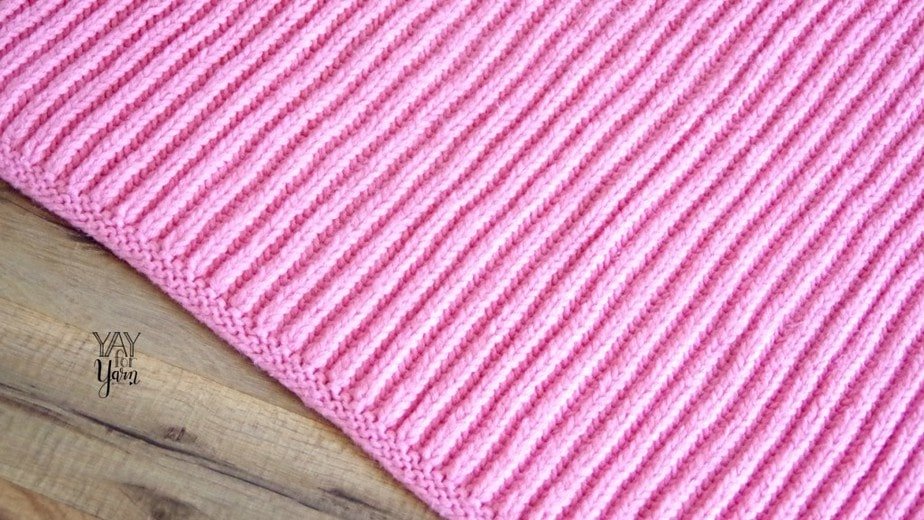 Easy Brioche Baby Blanket in SHORTCUT Brioche Stitch - PDF Knitting Pattern & Video Tutorial product image (2)