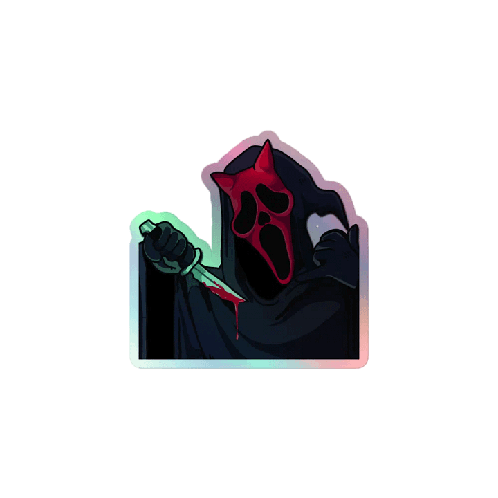 Menacing Masked Villain Holographic Sticker Sheet product image (1)