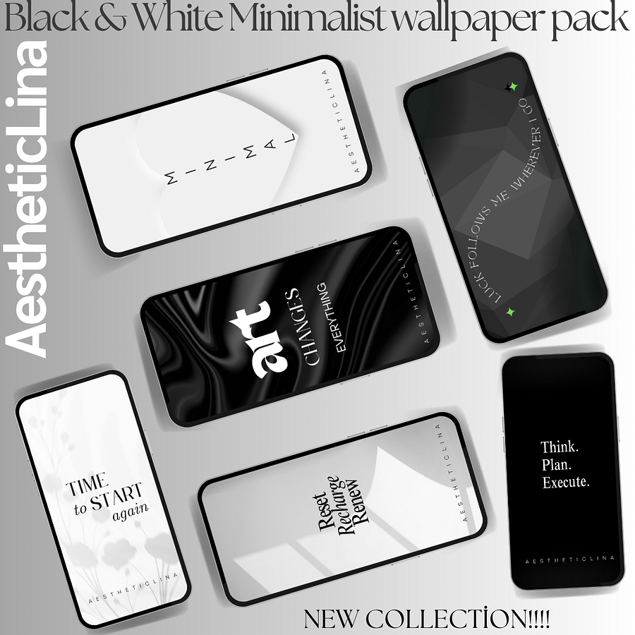 Aesthetic Black & White Wallpaper Pack🌱 product image (1)