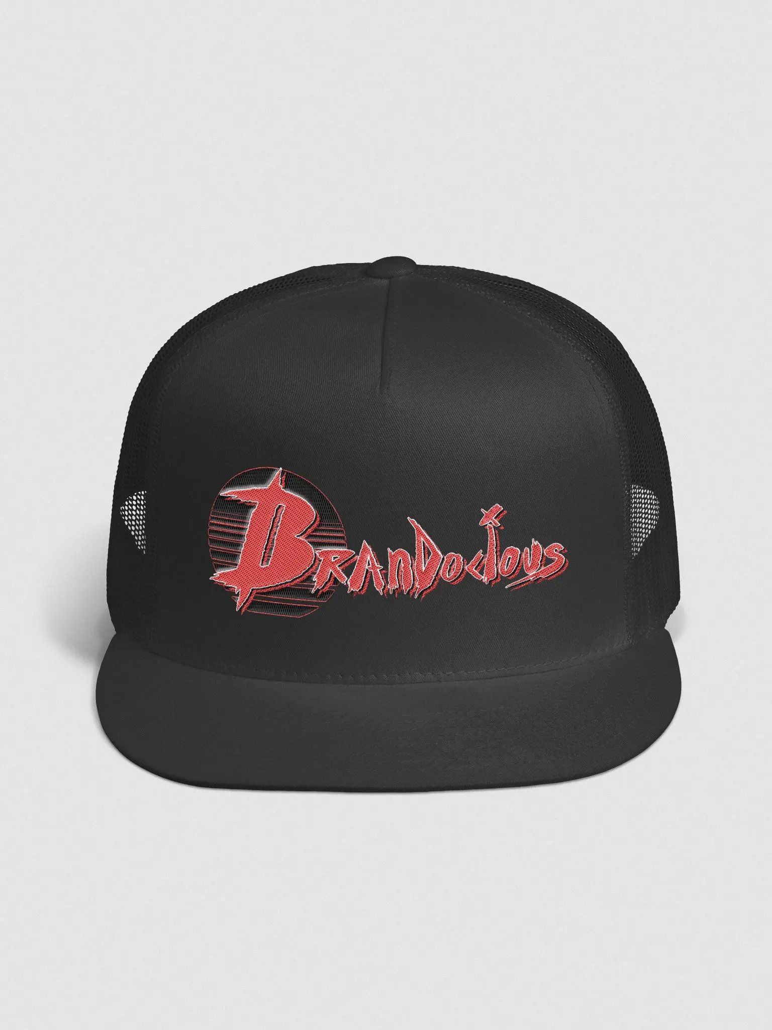 Brandocious Logo, Black and Red - Trucker Hat. product image (46)