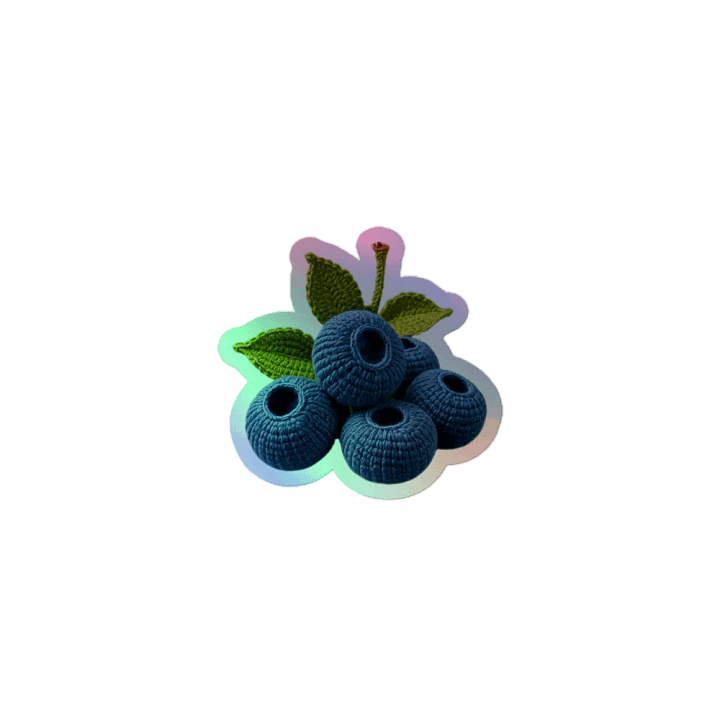 CozyAvocado Kiss-Cut Holographic Sticker Sheet Blueberry #1 product image (1)