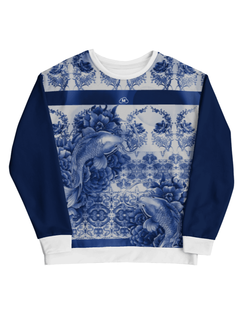 Koi-Porcelain-Recycled Unisex Sweatshirt product image (3)