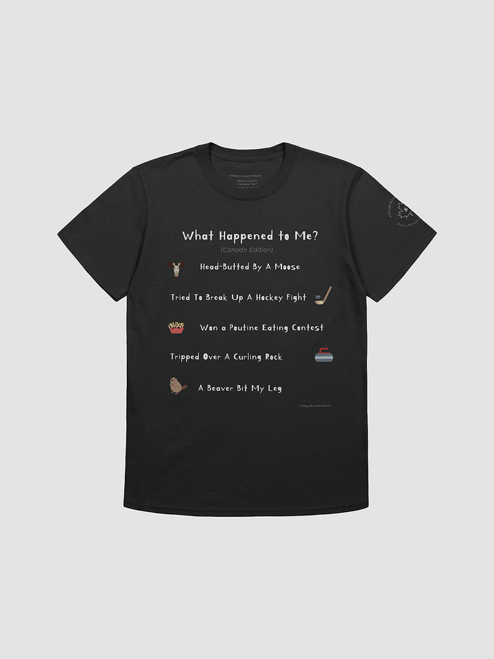 WHAT HAPPENED TO ME ? (Canadian Edition): Unisex Softstyle T-shirt, Black product image (1)