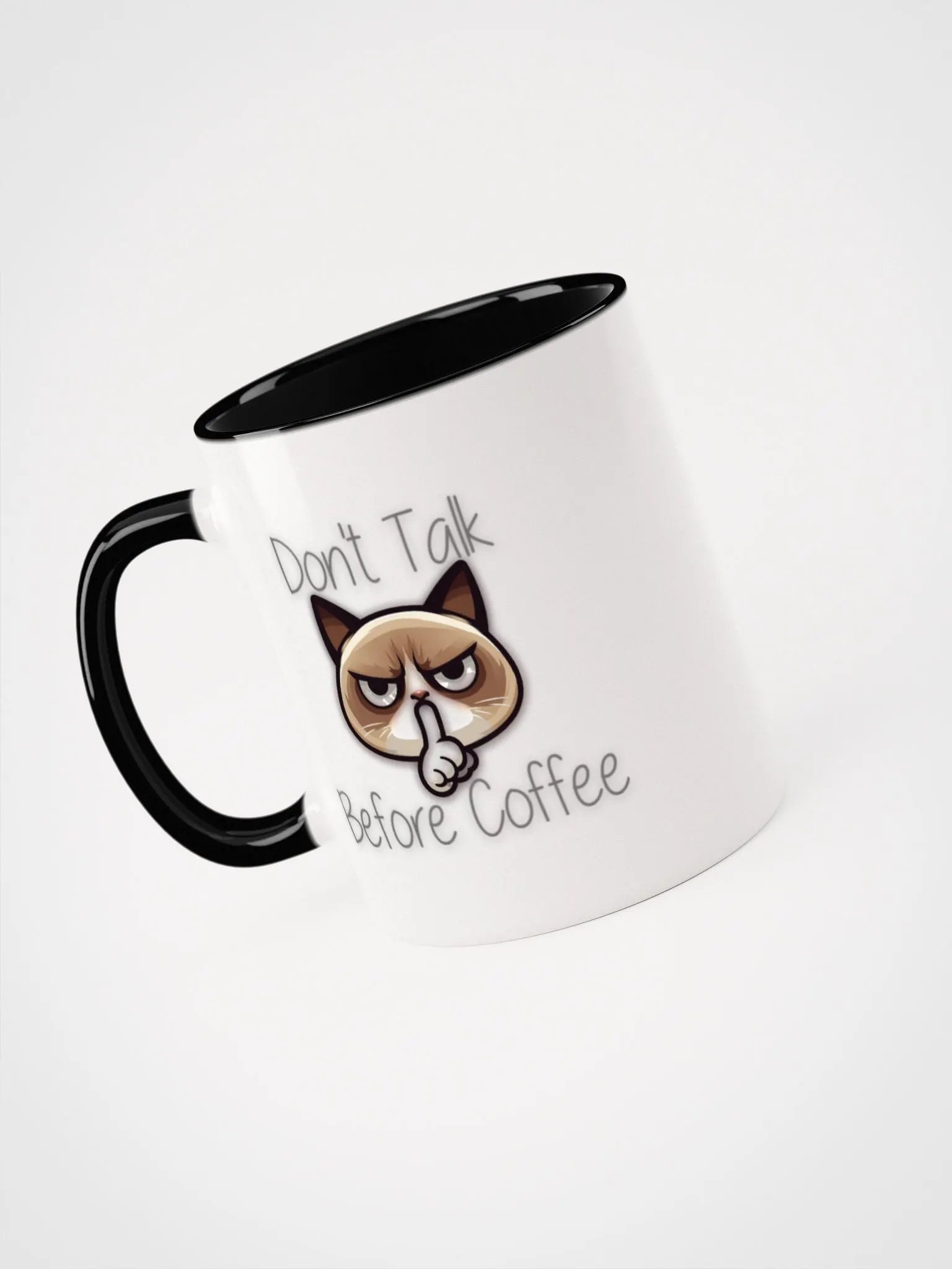 Don't talk before coffee Ceramic Mug with Color Inside product image (34)
