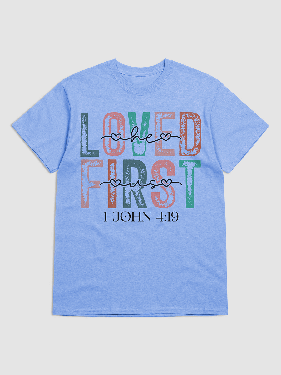 Loved First Colorful Text T-Shirt product image (3)