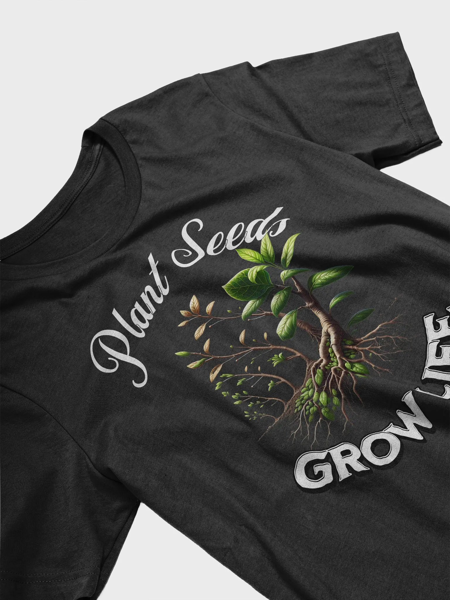 Plant Seeds, Grow Life T-Shirt | Grow Life, Love Earth | Plant Life Inspiration | Plant Positivity | Rooted in Nature | Grow Happiness | Mindful Living | Earth-Friendly Fashion | Plant Power product image (4)