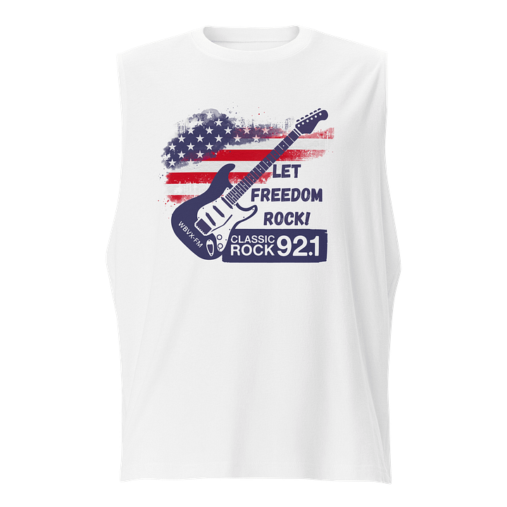 Let Freedom Rock Guitar Muscle Tank Top product image (1)