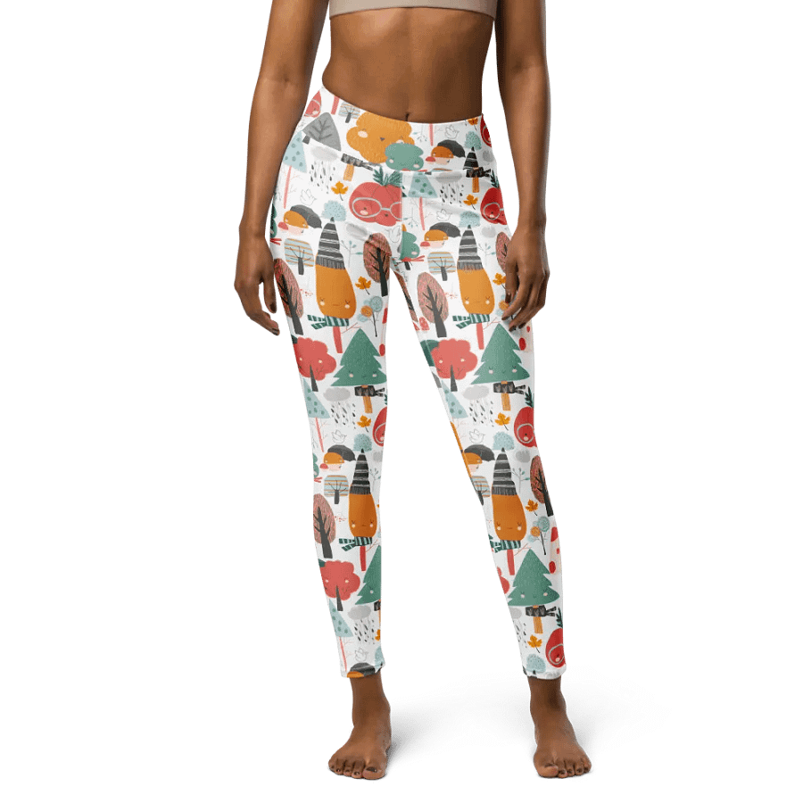 Whimsical Forest Scene High-Waist Leggings product image (3)