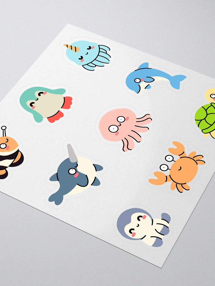 Kiss-Cut Ocean Animal Stickers Sheet – Cute Sea Creatures and Under the Sea Stickers for Crafting product image (2)