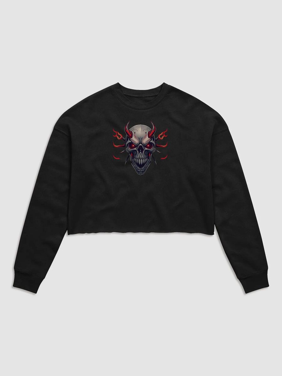 Fiery Skull Women's Crop Sweatshirt Bella+Canvas (Women's) product image (1)
