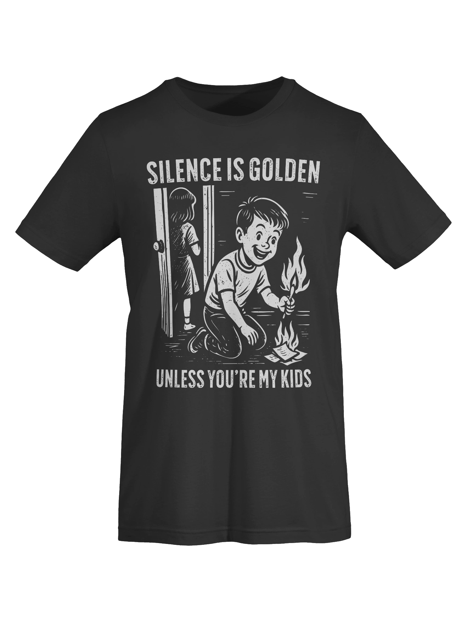 Silence Is Golden Unless You’re My Kids - Funny Dad T-Shirt product image (3)