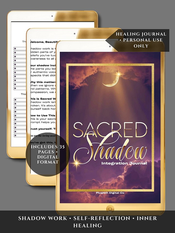 Sacred Shadow Integration Journal - Digital Shadow Work Prompts & Healing Worksheets for Self-Discovery product image (2)