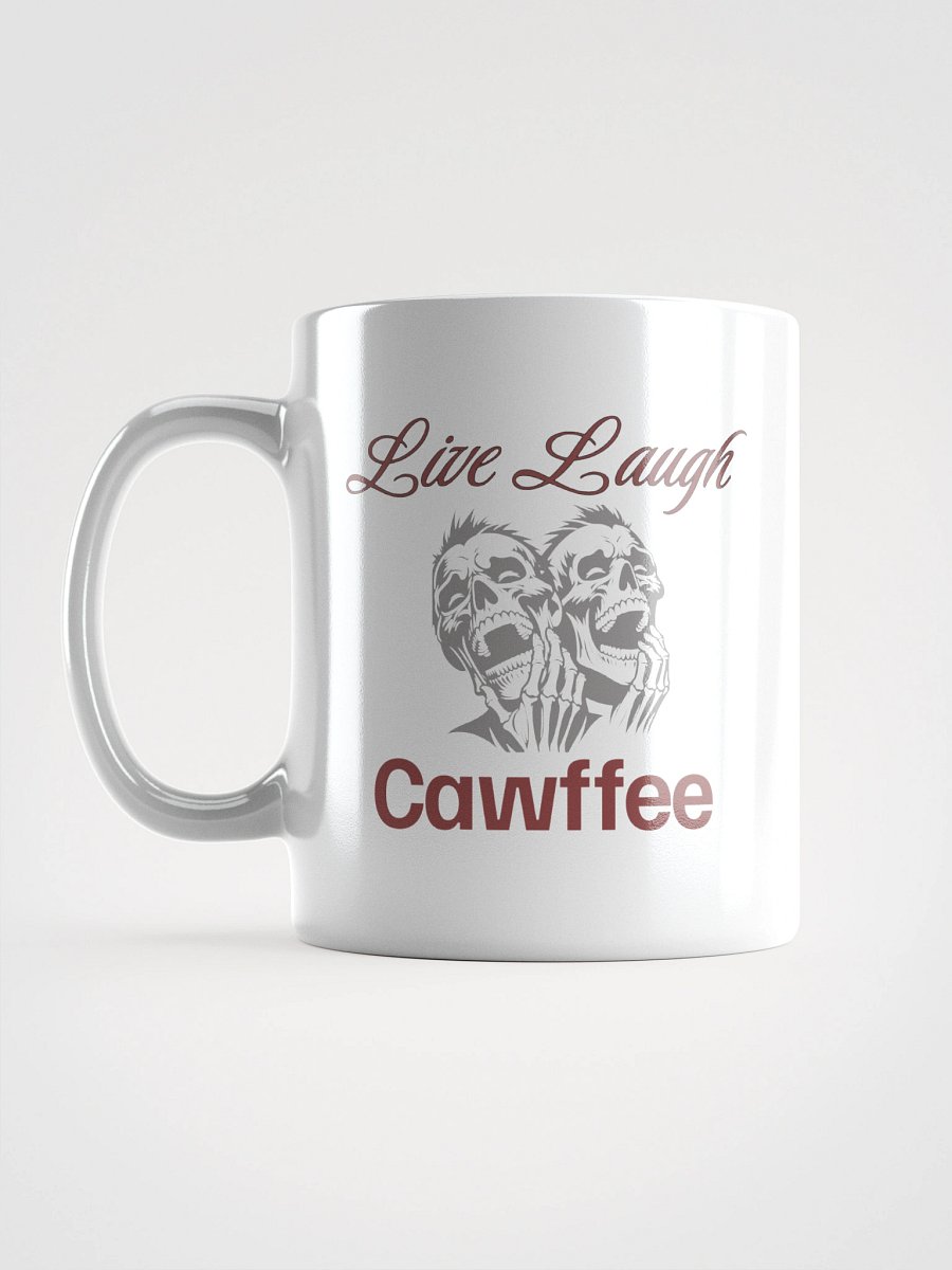 Live Laugh Cawfee White Glossy Mug product image (2)