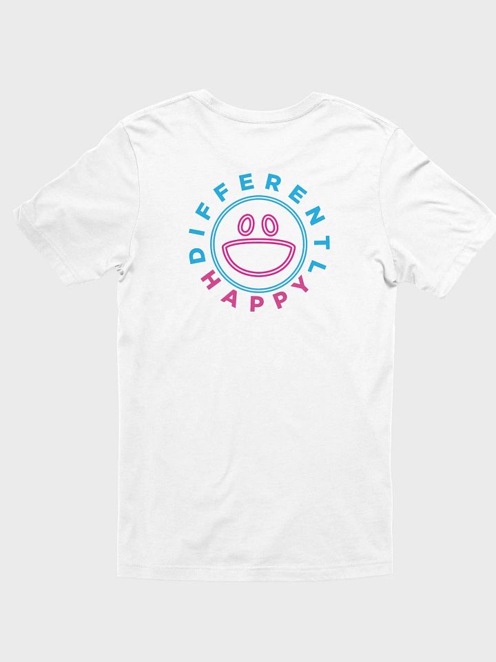 Differently Happy white T product image (2)