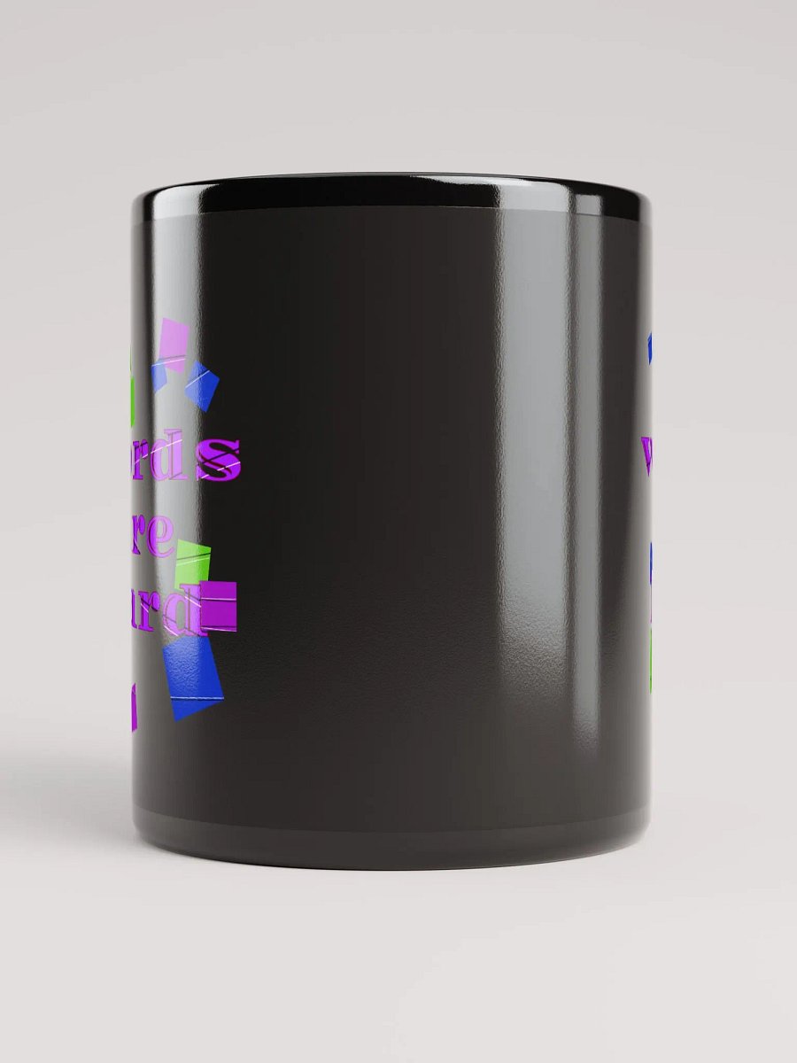 words are hard mug solid color product image (9)