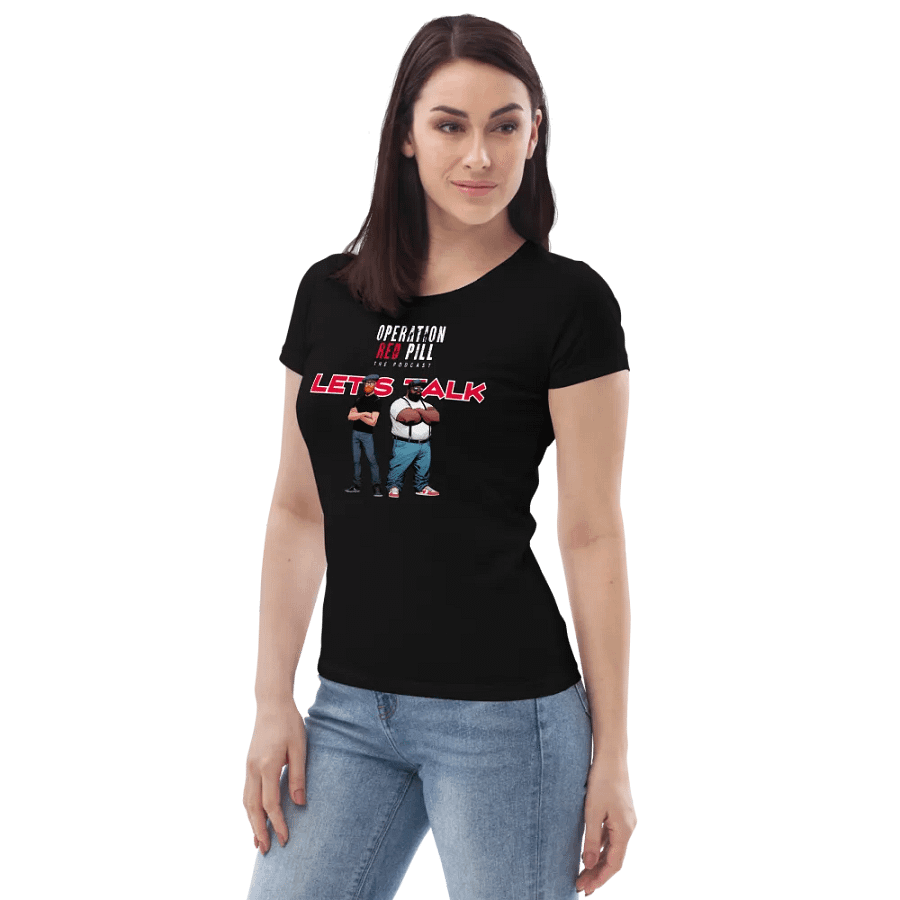“Let’s Talk” Women’s Fitted T-shirt - The Drew Missen Collection product image (5)