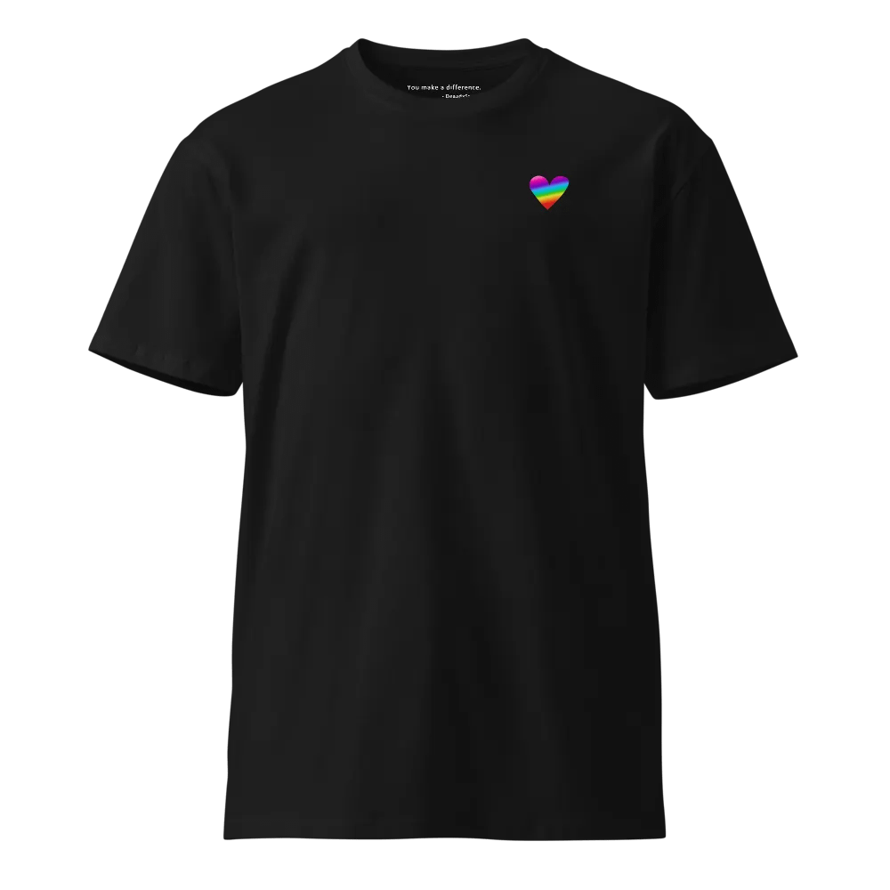 Rainbow Heart Unisex Premium T-Shirt product image (2)