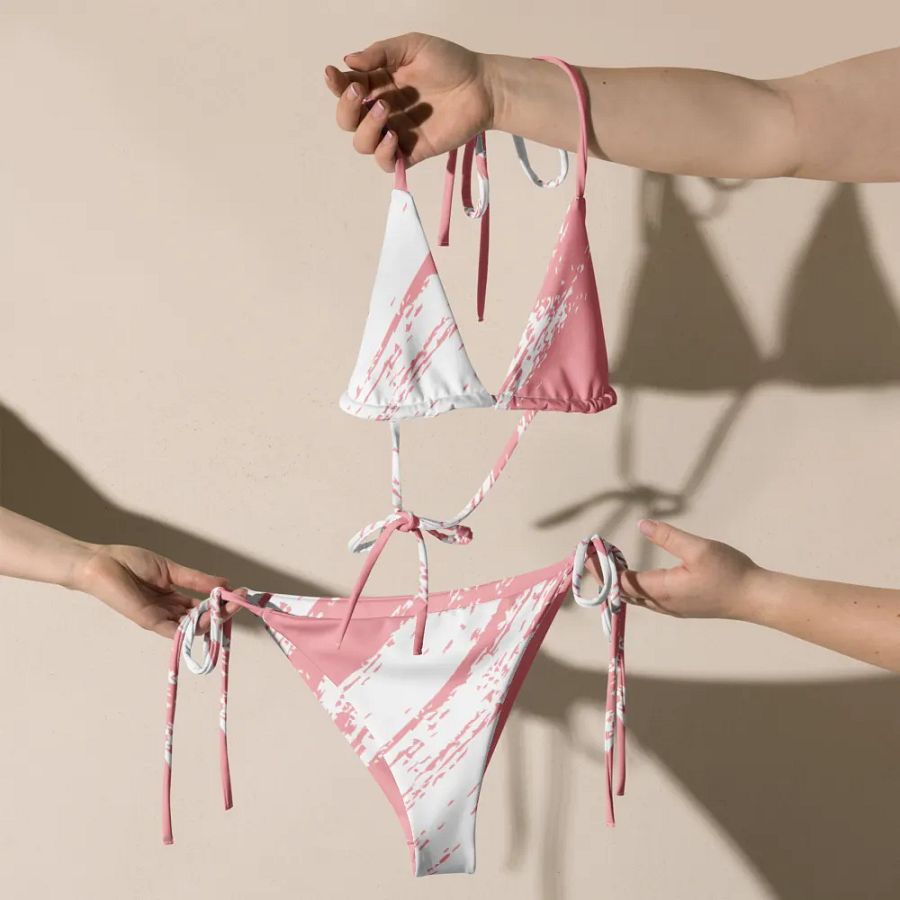 All-Over Print String Bikini - Pastel Pink product image (8)