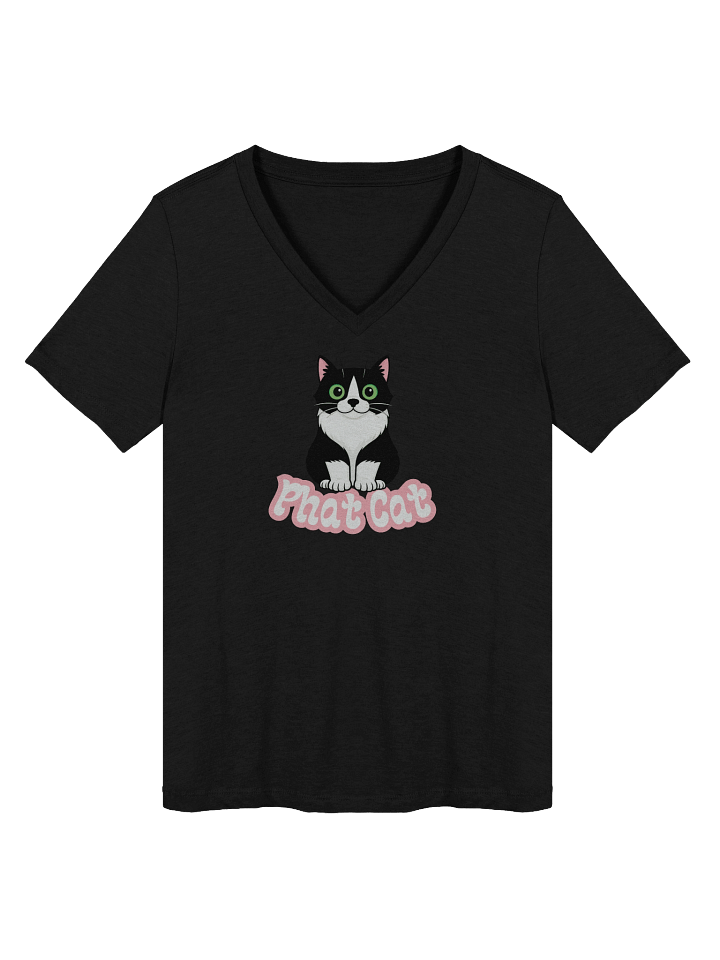 Phat Cat Women's Soft V-Neck (Pink) product image (1)