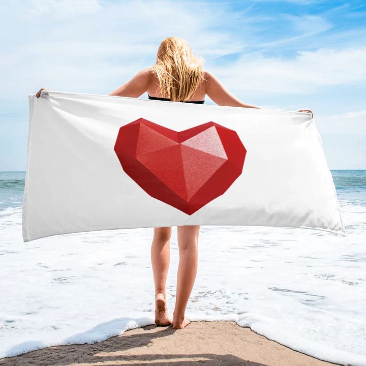 Geometric Love Heart Towel product image (2)