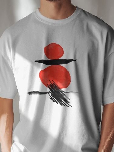 Japanese Art Harmony in Red Tee product image (1)