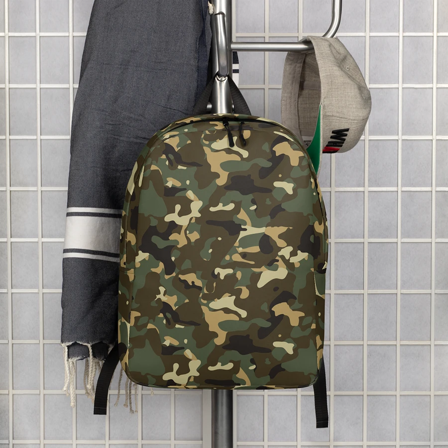 Military Green Camouflage All-Over Print Minimalist Backpack product image (7)