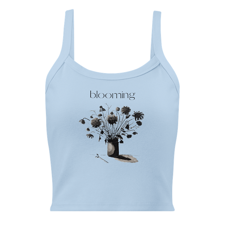 'blooming' women's micro-rib tank top product image (1)