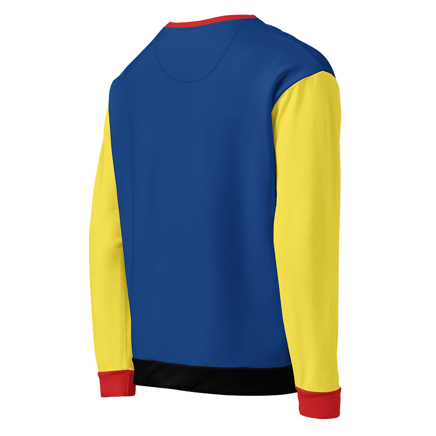 Retro Music Color Block Crewneck - Blue product image (5)