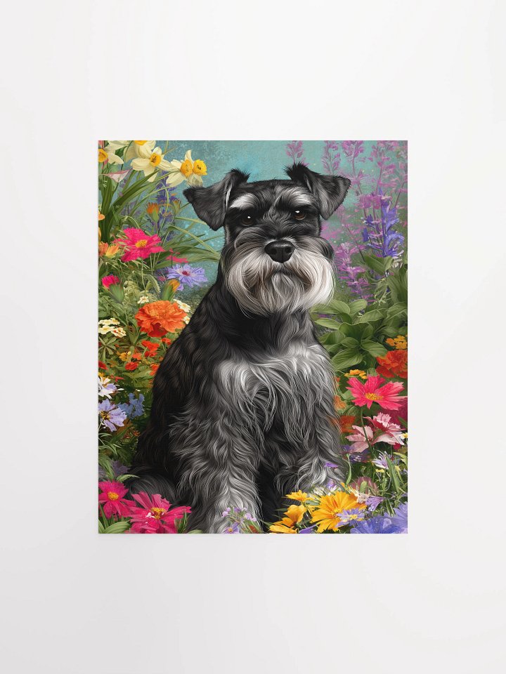 Schnauzer Bloom Matte Unframed Wall Art Paper Canvas product image (3)