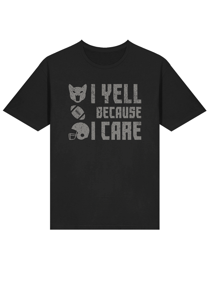 American Football Cat (I Yell Because I Care) - Unisex Adult Super Soft Lightweight T-shirt product image (1)