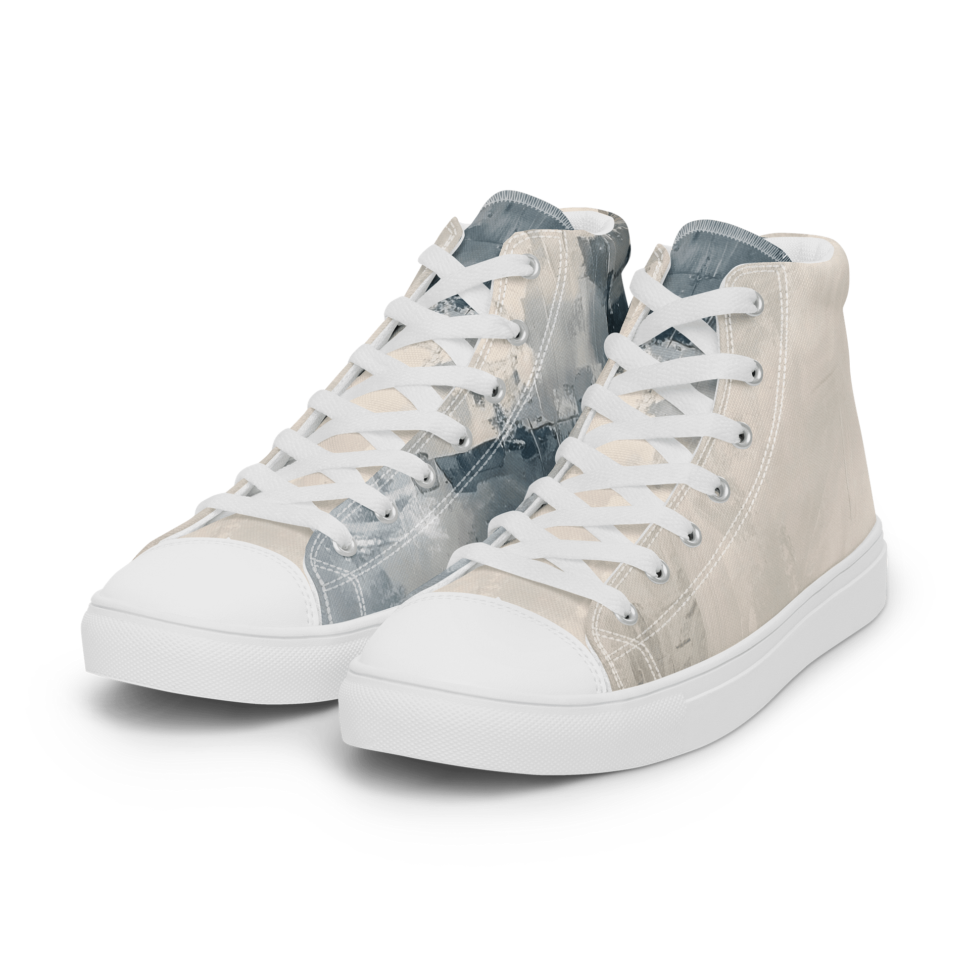 Harmonious Brushstrokes High Top Canvas Shoes product image (6)