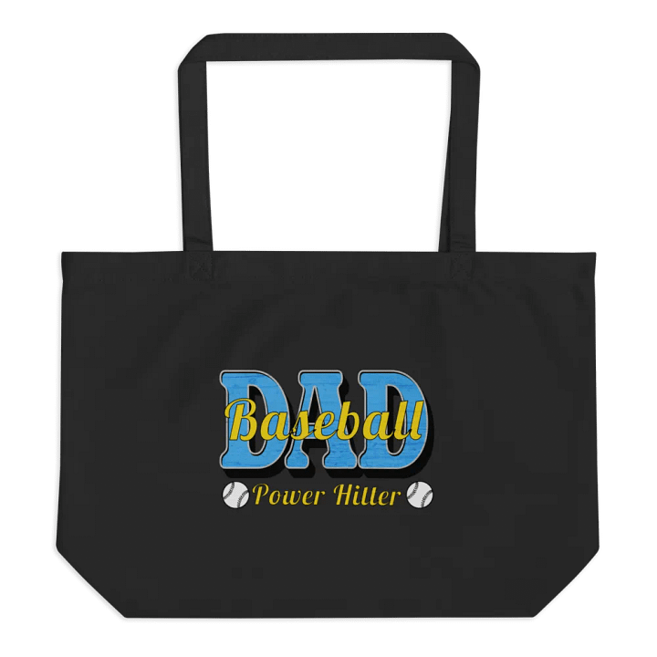 Dad Baseball Power Hitter Eco-friendly Organic Tote product image (1)