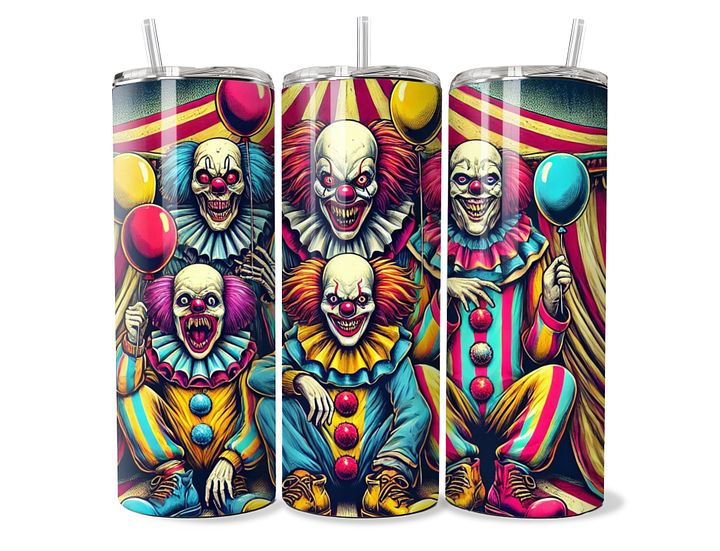 Carnival of Clowns Horror Tumbler - 20oz Stainless Steel product image (1)