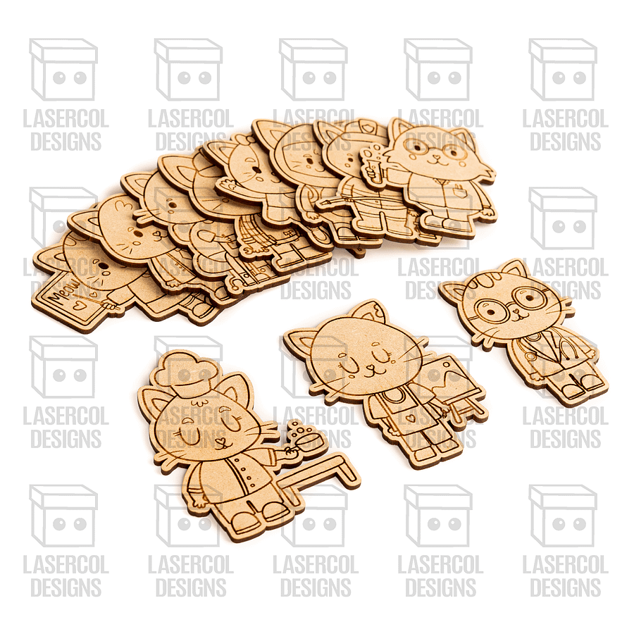Cats Paint Kit DIY Cut Outs - Laser Cut Files product image (7)
