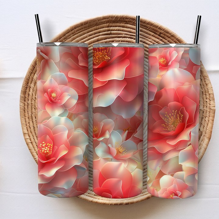 3D roses - free 20 oz tumbler design product image (1)