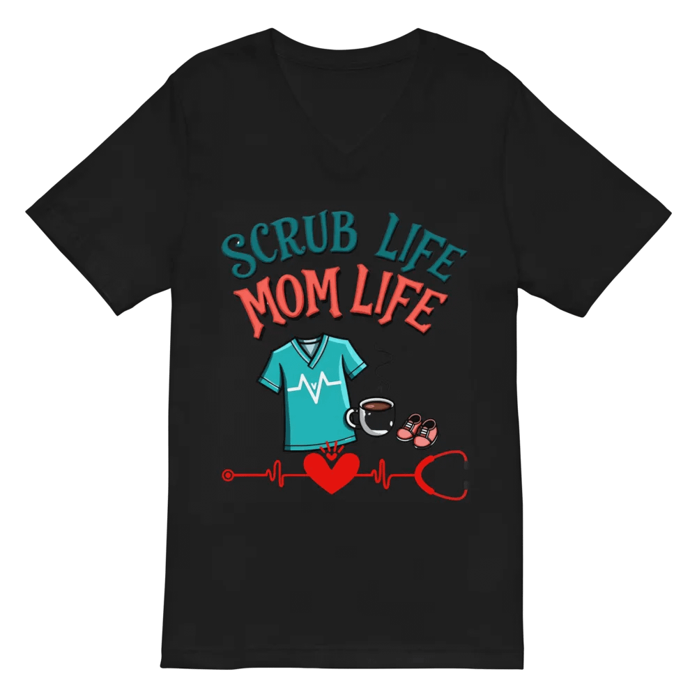 Scrub Life Mom Life V-Neck Tee product image (3)