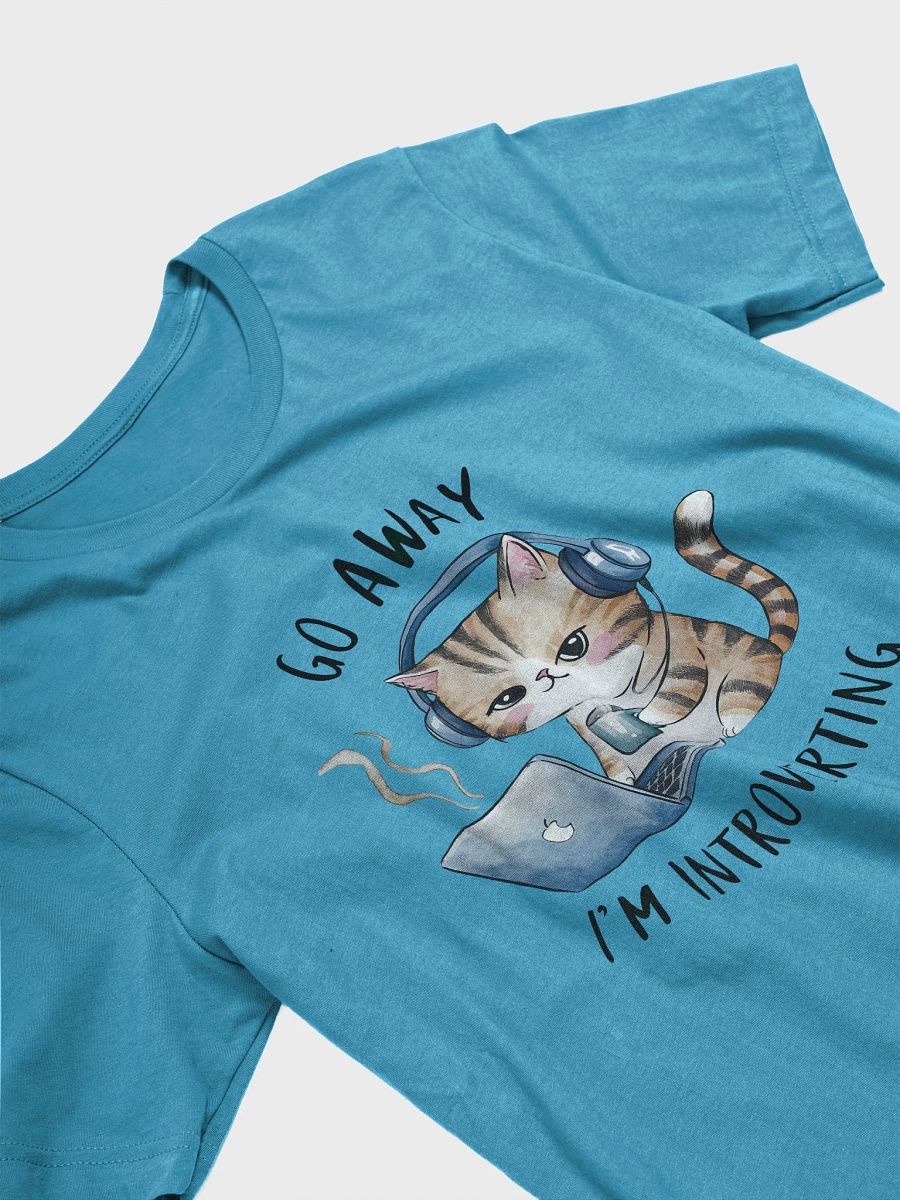 I'm Introverting - Introvert Funny Coffee Cat T-Shirt product image (6)