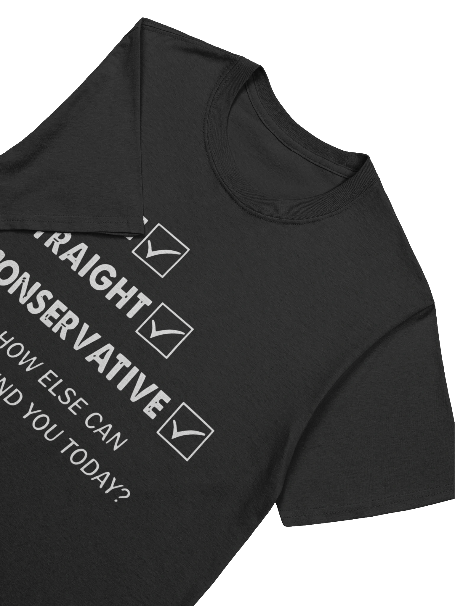 White Straight Conservative T-Shirt product image (5)