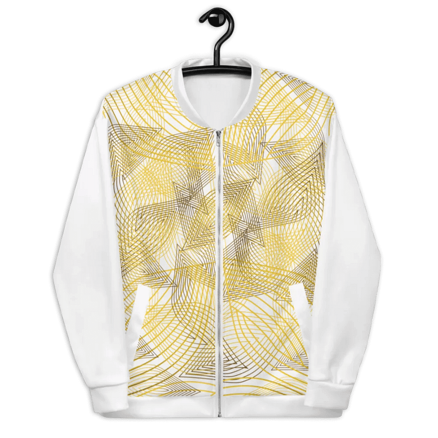 Jacket with golden lines and leaf design product image (4)