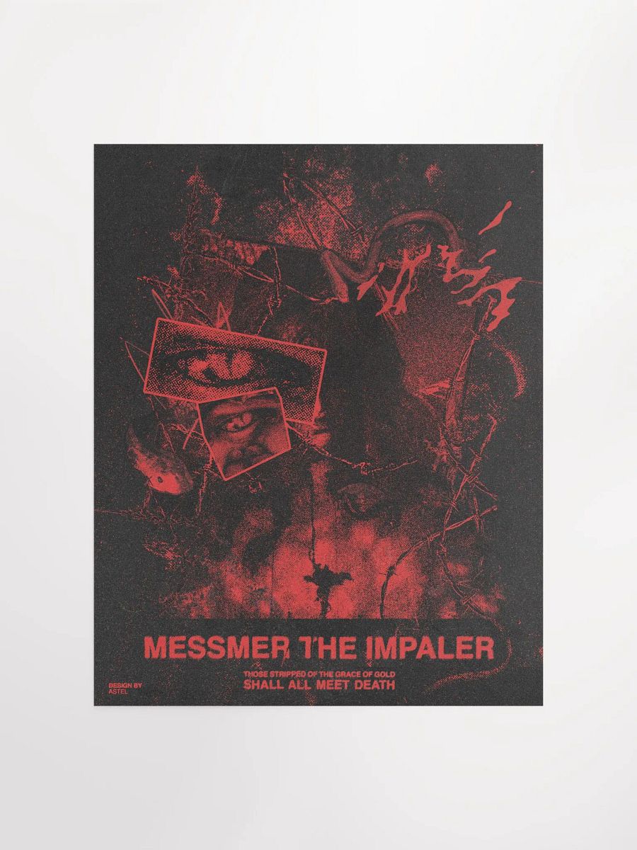 'MESSMER THE IMPALER' POSTER (WITHOUT SPEARS, RED VERSION) product image (1)