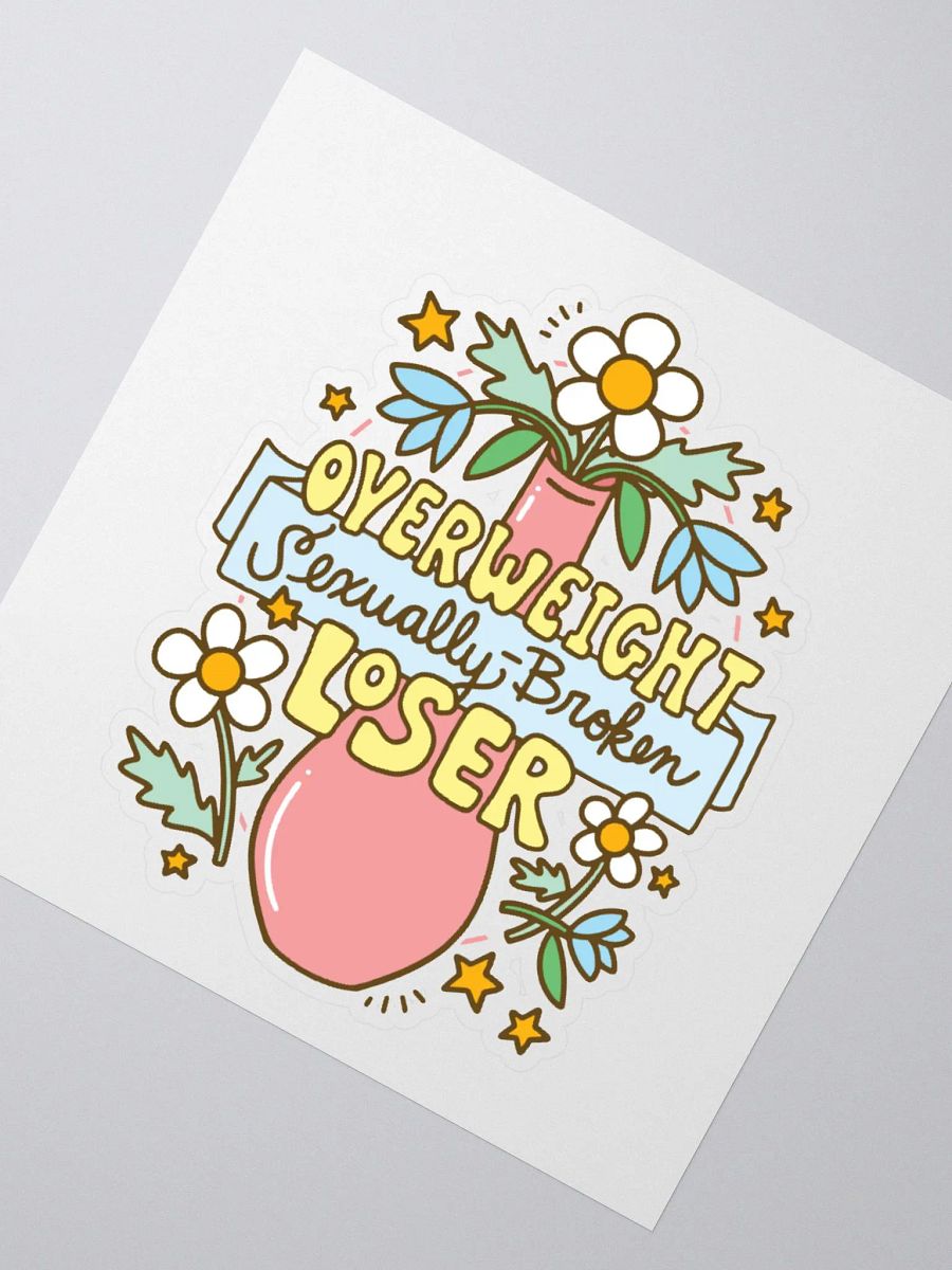 Overweight Sexually Broken Loser (vase version) sticker product image (2)