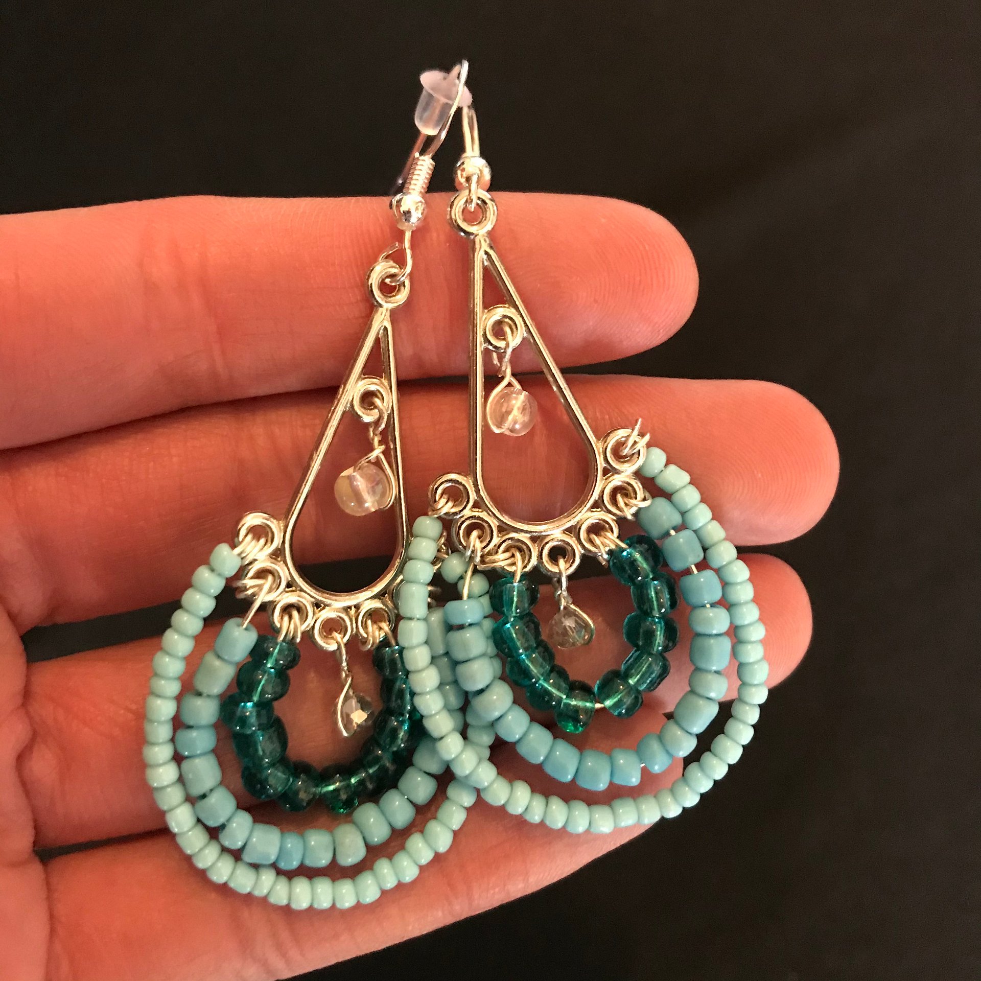 Water Layered Bead Drop Earrings product image (1)