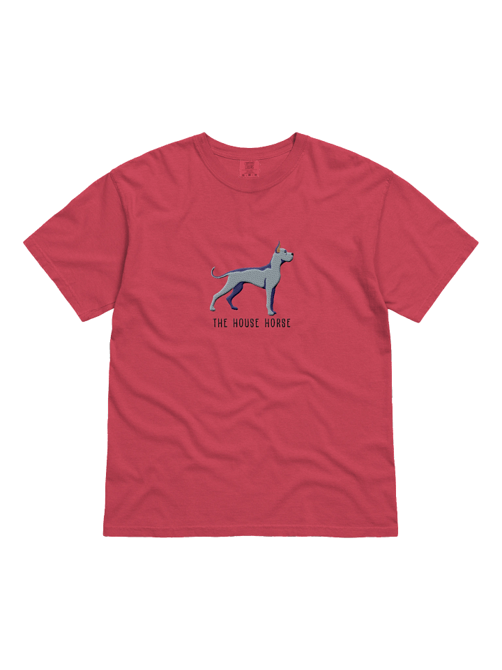 The House Horse T-Shirt(Embroidered) of a Great Dane(Gray, Cropped Ears) product image (3)