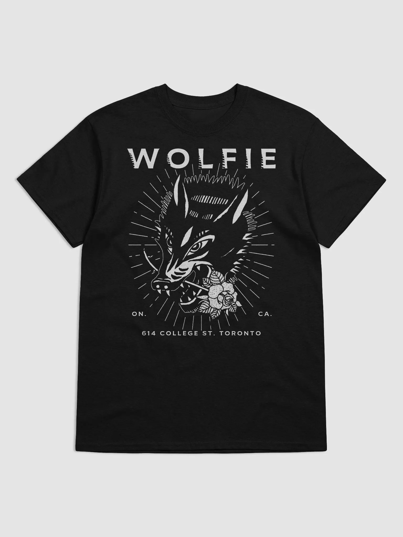 WOLFIE WHITE ROSE (FRONT) TEE product image (1)