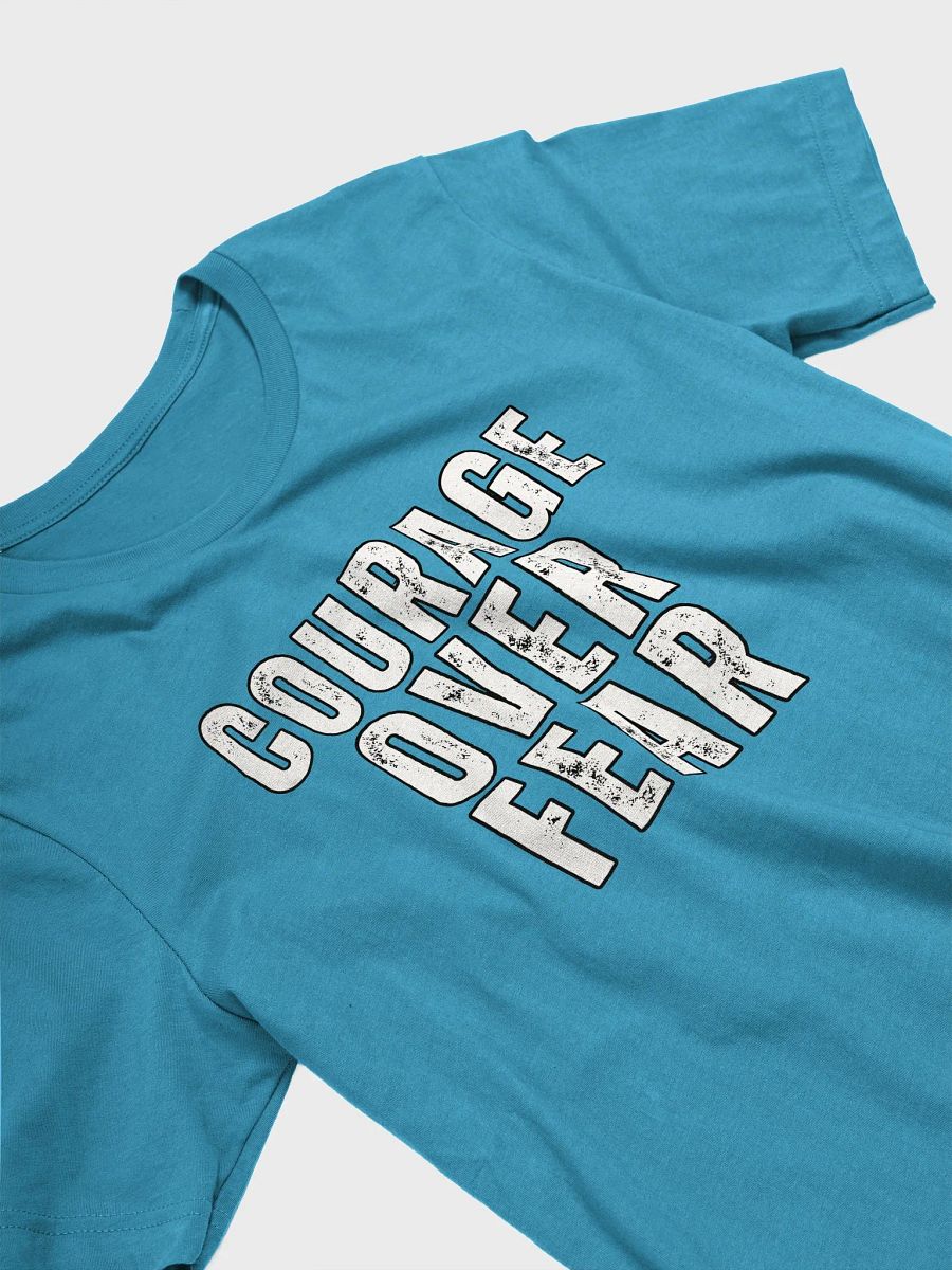 Courage Over Fear Distressed Bella Canvas T-shirt product image (3)