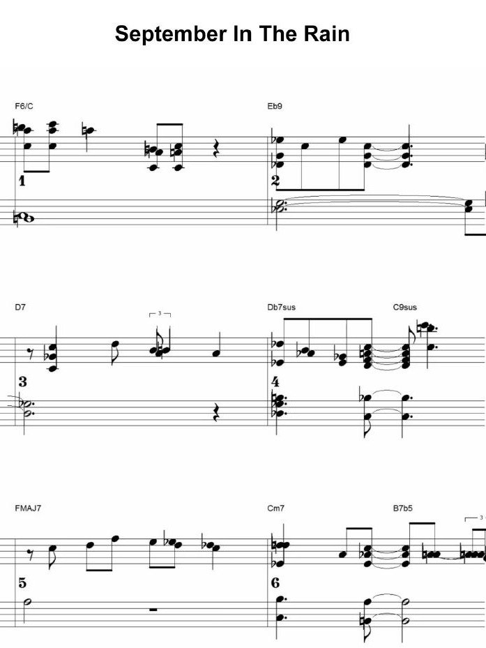 September in the Rain - Piano sheet music product image (1)