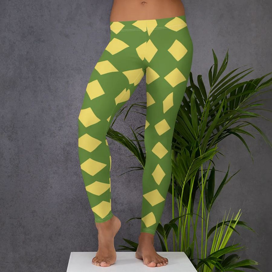 Dynamic Yellow Polygon All-Over Leggings product image (5)