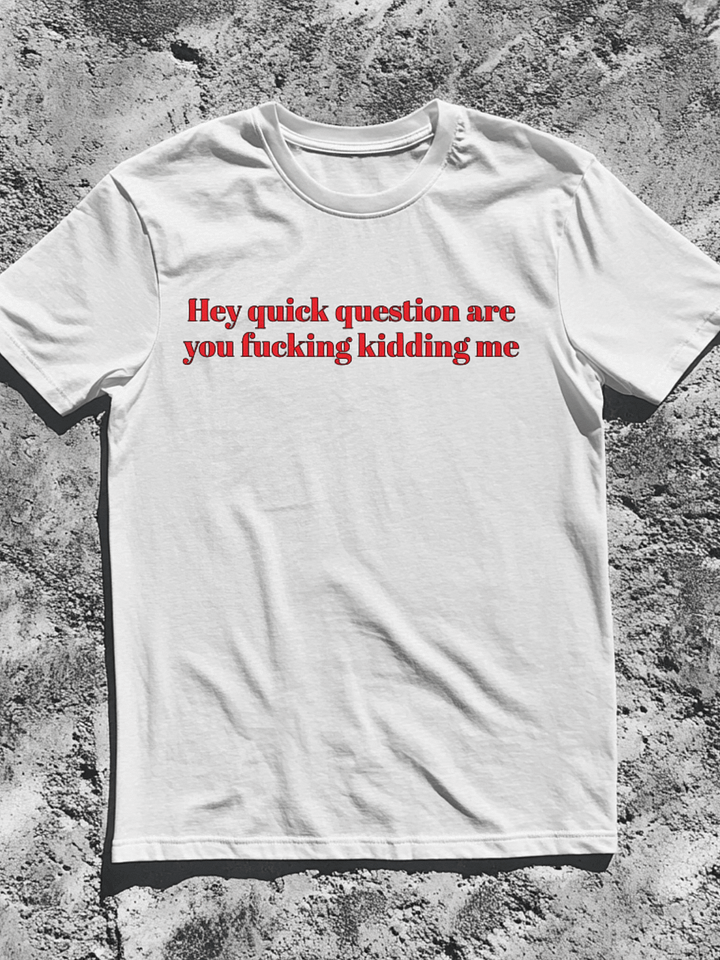Hey Quick Question, Are You Fucking Kidding Me Shirt product image (1)