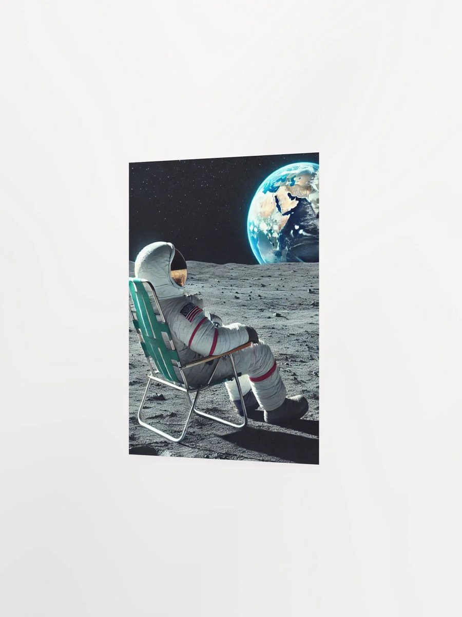 Relaxing Astronaut Moon Poster – Cosmic Escape Art Print product image (8)