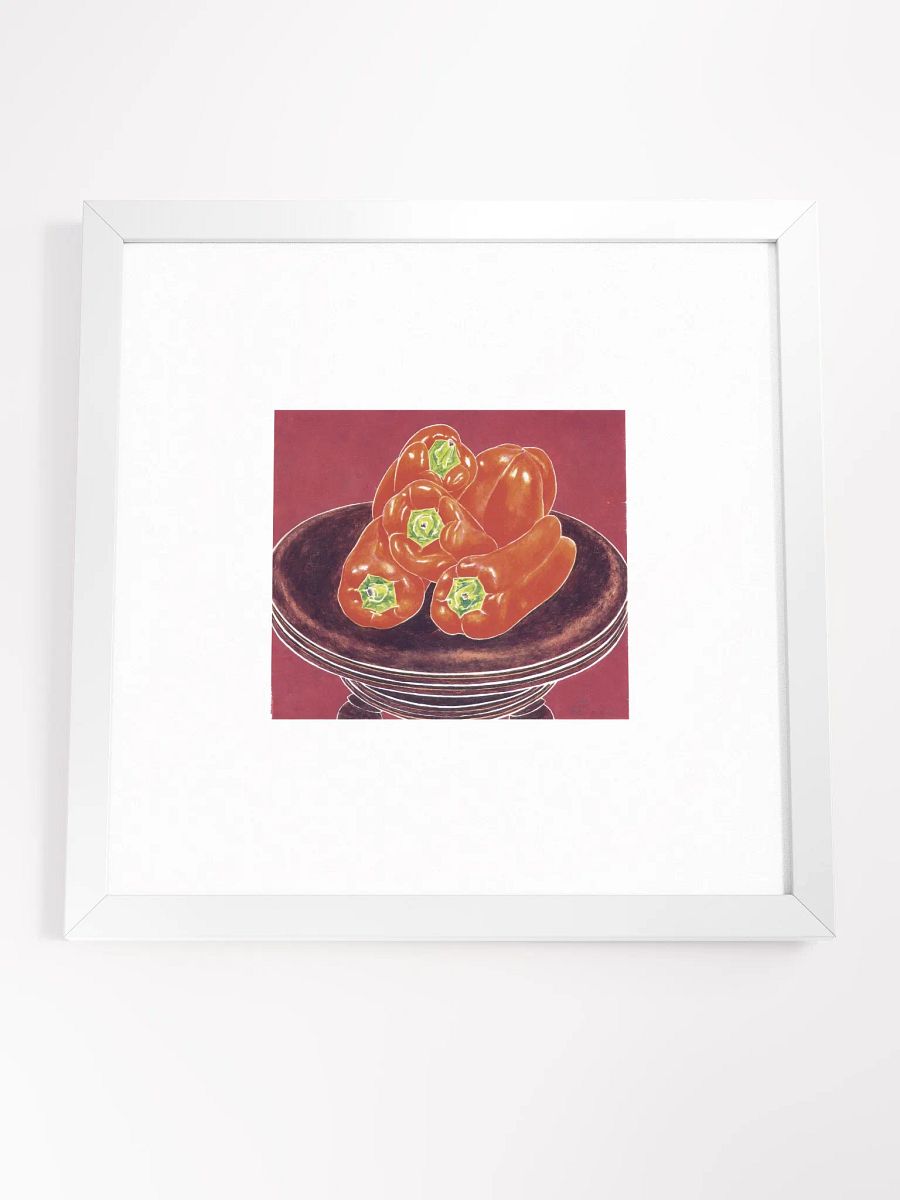 Red Peppers Piano Stool Print Framed product image (12)